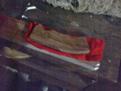 kada se bajcani furnir osusio dobio je neku tamnocrvenu boju umjesto zeljene jarkocrvene... pa sam odustao od furnira i nabavio jarkocrvenu maicu i "ukrao" joj rukav =)