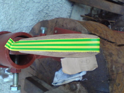 ugrubo skinut materijal uglavnom s turpijom i malo s grubim brusinim papirom...